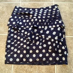 Leifsdottir navy blue polka dot skirt